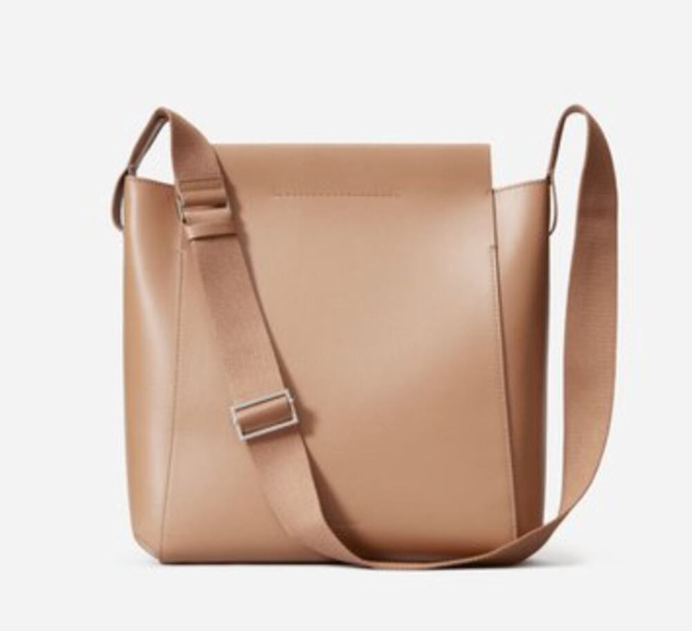 EVERLANE The Form Bag Italian Leather Taupe Crossbody Shoulder Bag Laptop Tote